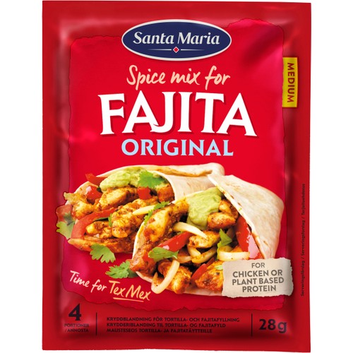 Fajita Kryddmix Original Medium 28g Santa Maria