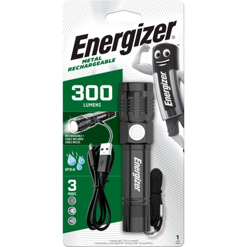 Ficklampa 300lm uppladdningsbar Energizer