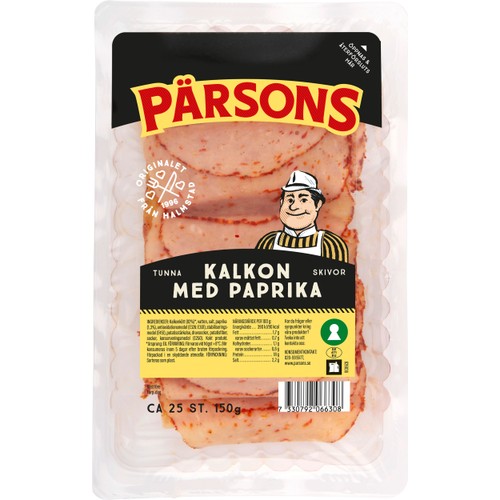 Kalkon med Paprika Tunna Skivor 150g Pärsons