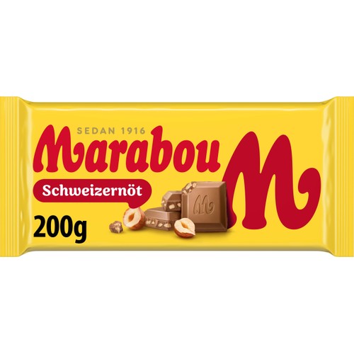 Mjölkchoklad Schweizernöt 200g Marabou