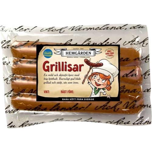 Grillkorv Grillisar 280g Hemgården