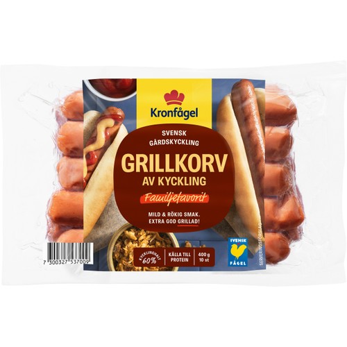 Grillkorv av Kyckling 400g Kronfågel