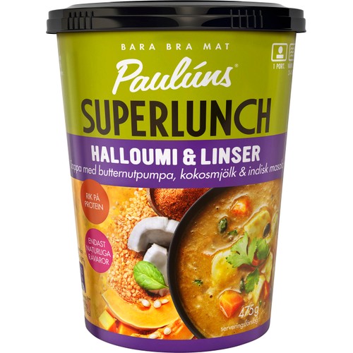 Färdigmat Soppa Halloumi & linser 475g Pauluns 