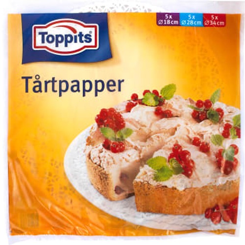 Tårtpapper Rund 15-p Toppits