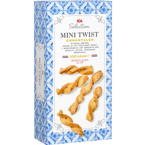 Kex Mini twist  Emmentaler 100g ICA Selection