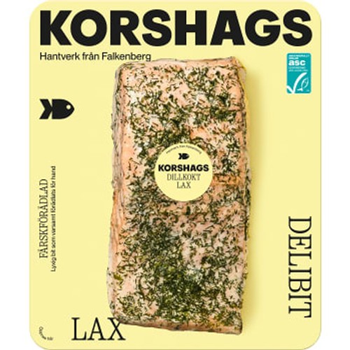 Laxfilé kokt bit 300g Miljömärkt Korshags