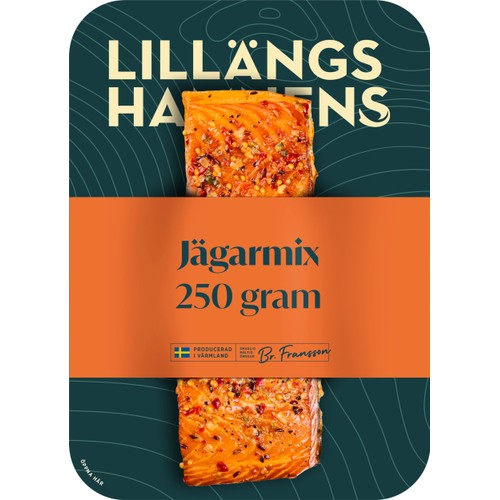 Laxfilé Jägermixmarinerad Varmrökt 250g Lillängshamnen