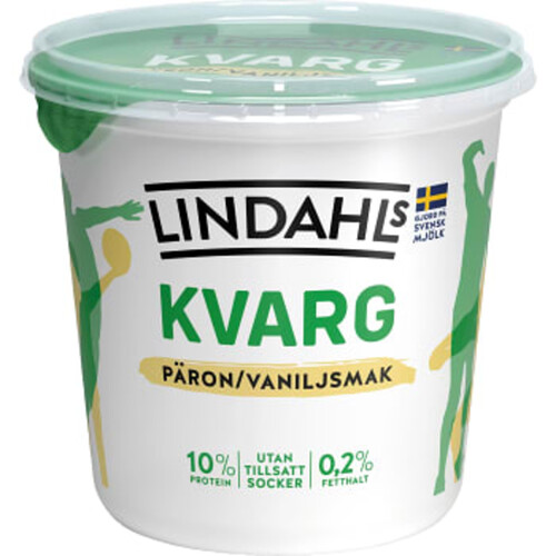 Kvarg Päron & vanilj 900g Lindahls