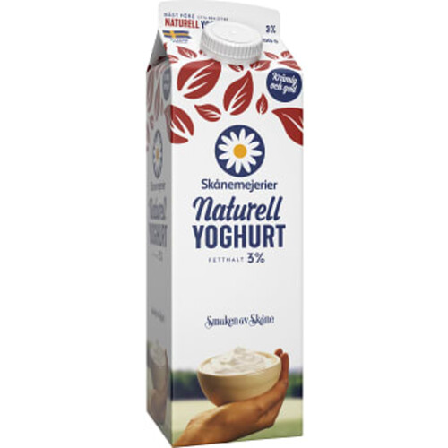 Yoghurt Naturell 3% 1l Skånemejerier
