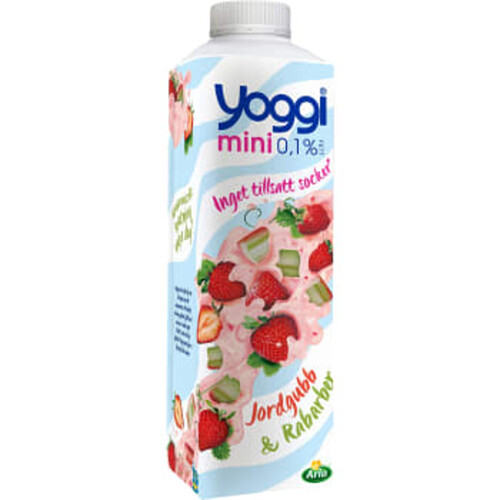 Yoghurt Mini Jordgubb & Rabarber 0,1% 1000g Yoggi®