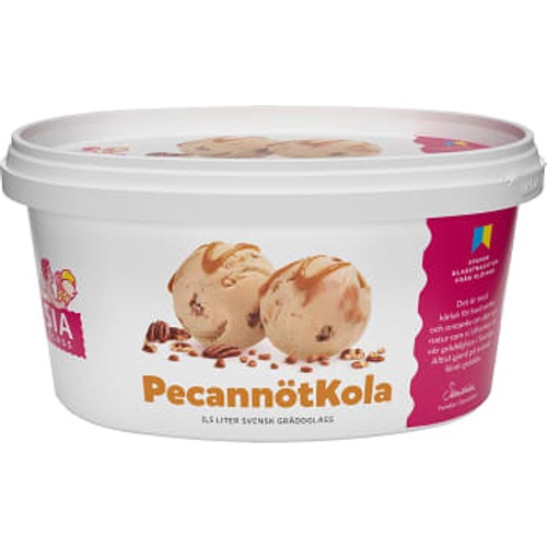 Gräddglass Pecannötkola 500ml SIA Glass