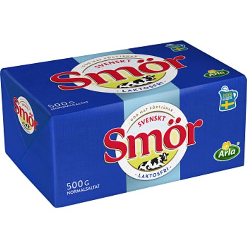 Smör Normalsaltat 82% Laktosfri 500g Svenskt smör