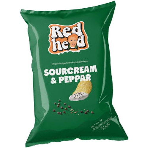 Chips Sourcream & Peppar 150g Redhead