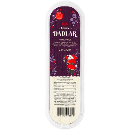 Dadlar med kärnor 227g ICA