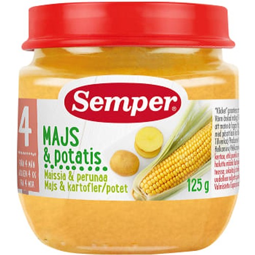 Majs & potatis Från 4mån 125g Semper