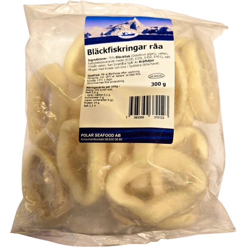 Bläckfiskringar Råa Frysta 300g POLAR SEAFOOD