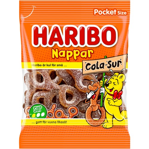 Godis Nappar Cola Sur 70g Haribo