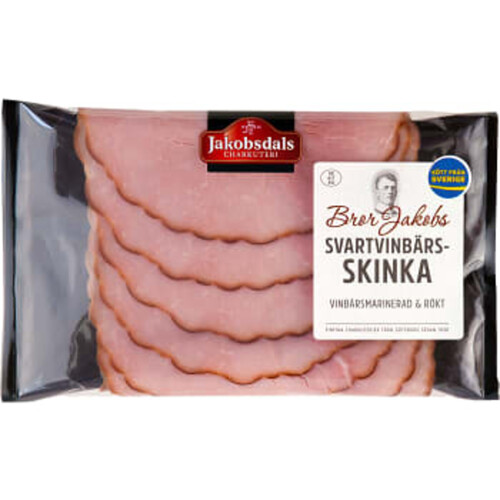 Svartrvinbärsskinka Bror Jakobs 100g Jakobsdals