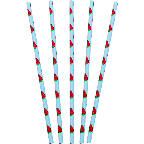 Sugrör vita jordgubbar 30-p Festive