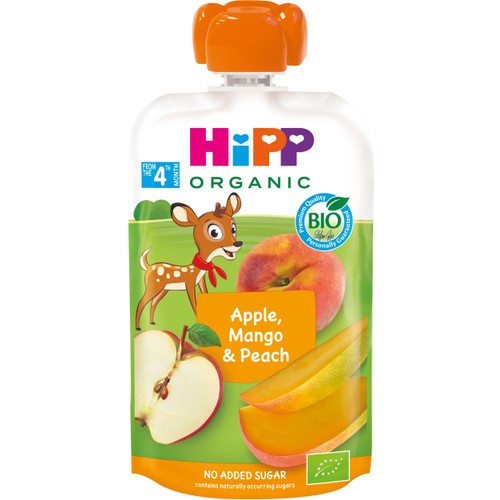 Smoothie Hippis Äpple mango & persika 4mån Ekologisk 100g HiPP