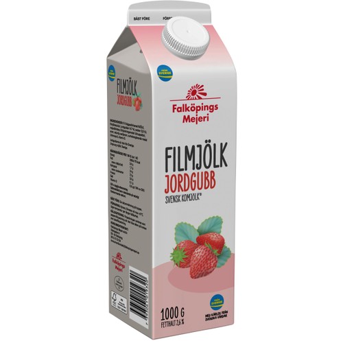 Filmjölk Jordgubb 2,7% 1l Falköpings Mejeri