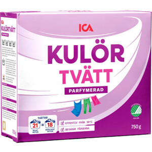 Tvättmedel pulver kulör 750g ICA
