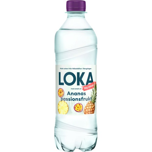 Kolsyrat Vatten Ananas Passionsfrukt 50cl Loka