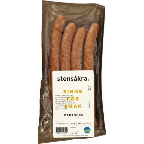 Kryddkorv Kabanoss 86% Kötthalt 320g Stensåkra