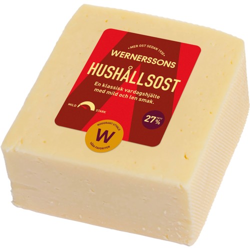 Hushållsost 27% 500g Wernerssons