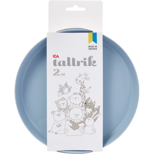Tallrik 2-p sorterade färger ICA