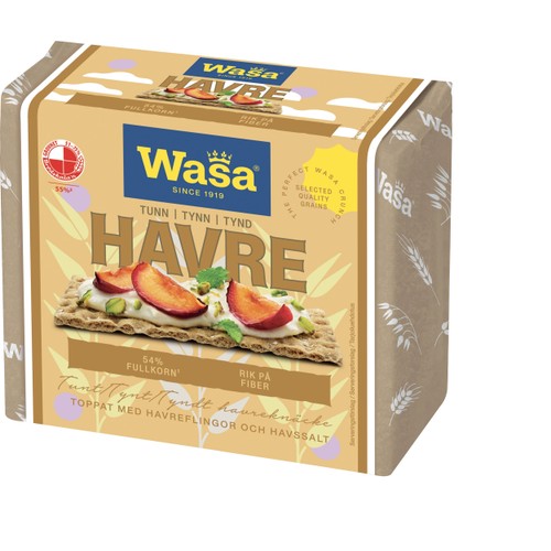 Knäckebröd Tunn Havre 265g Wasa