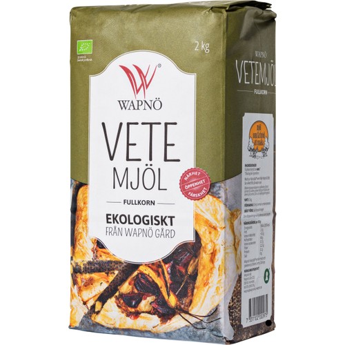 Vetemjöl Fullkorn Eko 2kg Wapnö