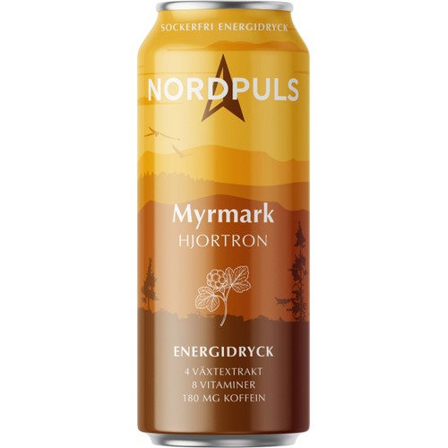 Energidryck Myrmark Med Smak Av Hjortron Sockerfri 330ml Nordpuls