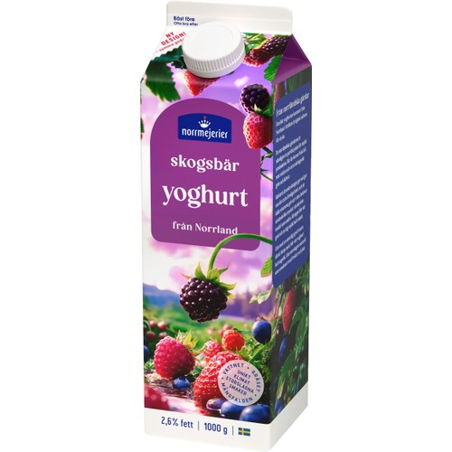 Fruktyoghurt Skogsbär 2,6% 1000g Norrmejerier