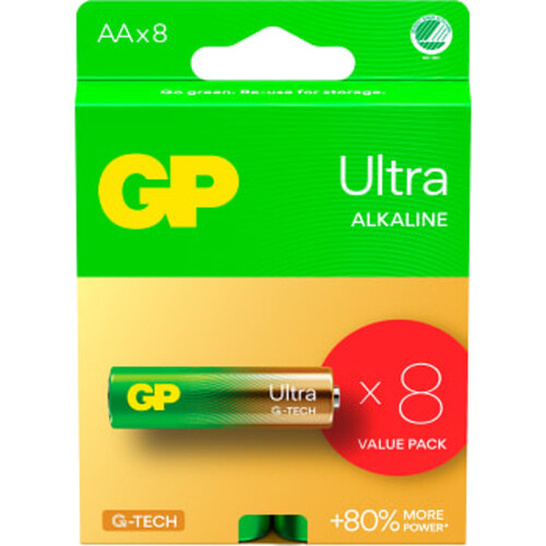 Batteri GP Ultra Alkaline AA/LR6 8-pack GP
