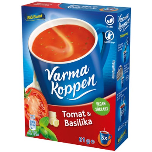 Soppa Tomat & Basilika Varma Koppen 61g Blå Band