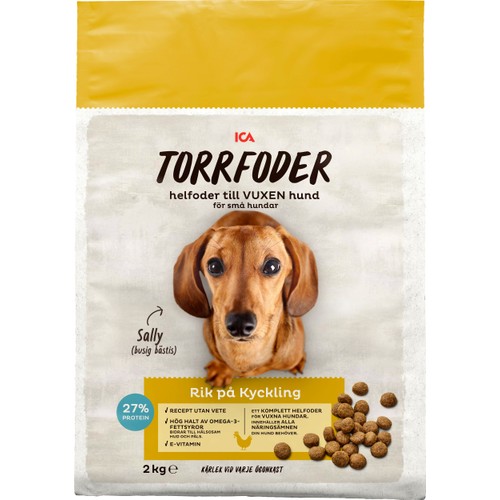 Torrfoder Hund Liten Kyckling 2kg ICA