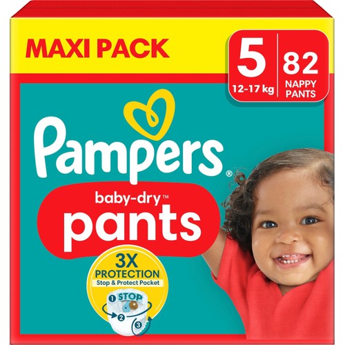 Byxblöjor Baby Dry Pants Strl 5 12-17kg 82-p Pampers