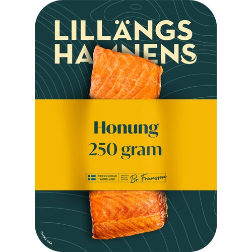 Laxfilé Honungsmarinerad Varmrökt 250g Lillängshamnen