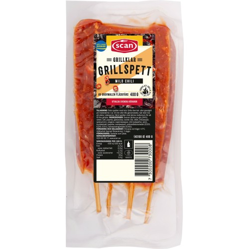 Grillspett Färsk Mild Chili 400g Scan