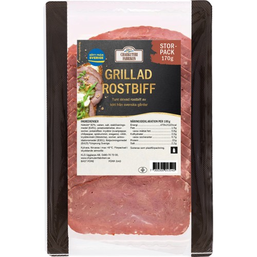 Rostbiff Grillad Storpack 170g Charkuterifabriken