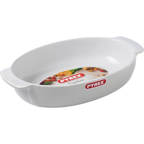 Ugnsform vit oval  25x18cm