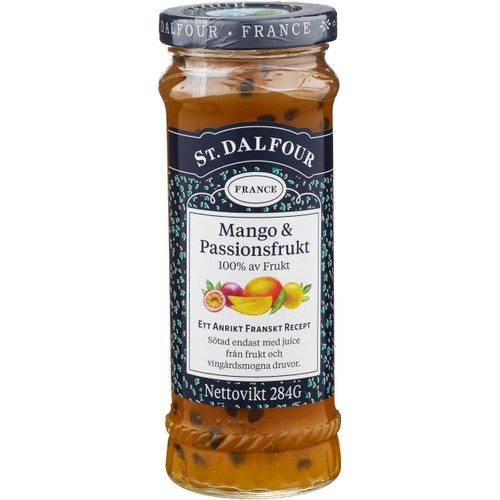 Marmelad Mango & passionfrukt 284g St. Dalfour