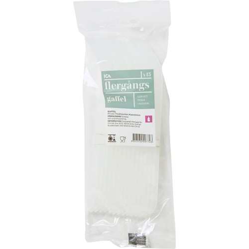 Flergångsgaffel plast 14-p ICA