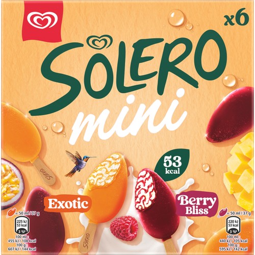 Flerpack Exotic & Berry bliss mini 6-p Solero