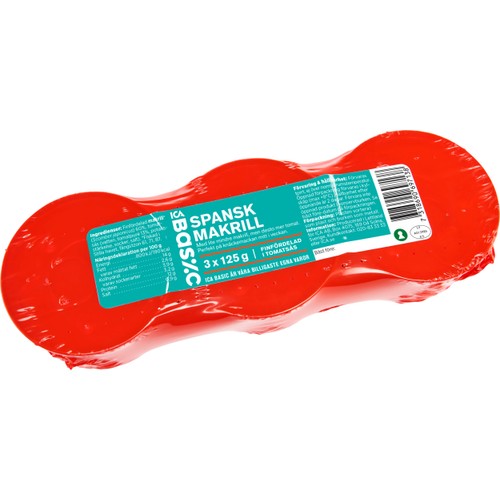 Makrillfilé i tomatsås 3p ICA Basic