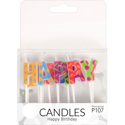 Tårtljus happy birthday 13p Pictura