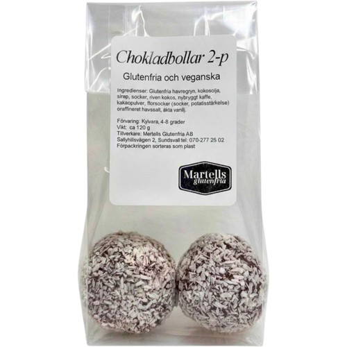 Chokladbollar Glutenfria 2-pack 120g Martells Glutenfria