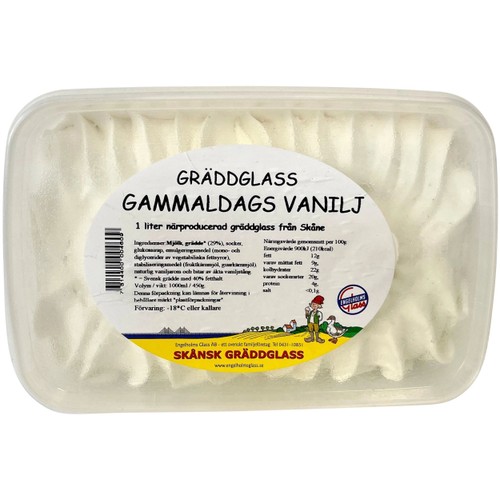 Gräddglass Gammeldags Vanilj 1l Engelholms Glass