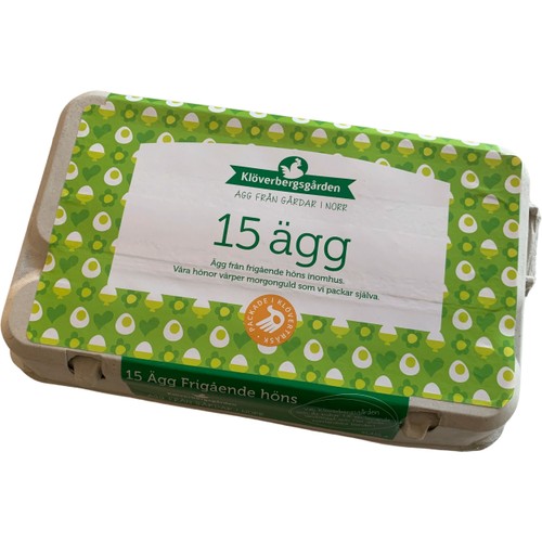 Ägg M Frigående 15-pack Klöverbergsgården